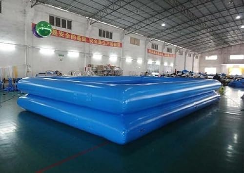 FOKAI Inflatable PVC Rectangle Above Ground Swimming Pool