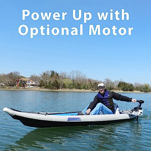 Sea Eagle 385FT FastTrack Deluxe Solo Inflatable Kayak 12'6" Blue/White