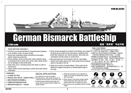 Trumpeter 1/200 1941 German Bismarck Battleship Model Kit