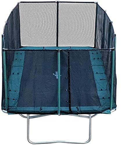 Galactic Xtreme Gymnastic Rectangle Trampoline with Safety Net 10x17 Ft Black and Green