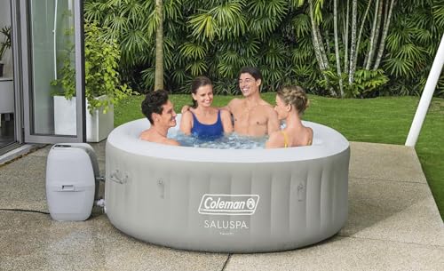 Coleman Tahiti EnergySense AirJet Inflatable Hot Tub Spa Gray