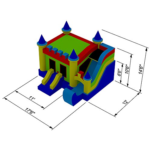 Inflatable HQ Commercial Grade Bounce House Castle Kingdom Jumper Slide 100% PVC