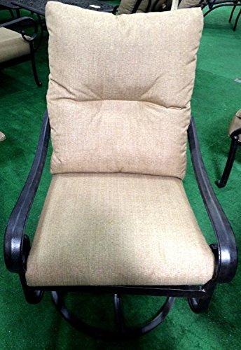Patio Land Santa Anita Outdoor Patio Set of 4 Swivel Rocker Club Chairs Dark Bronze
