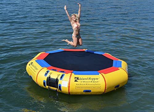 Island Hopper 13' Bounce N Splash Padded Water Bouncer Yellow