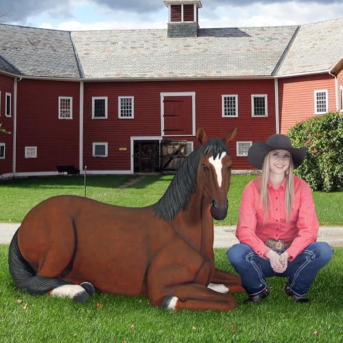 Design Toscano Resting Life Size Quarter Horse Filly Statue Full Color