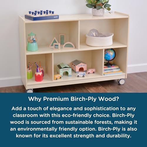 Children's Factory Angeles Mobile 2-Shelf Storage Wooden