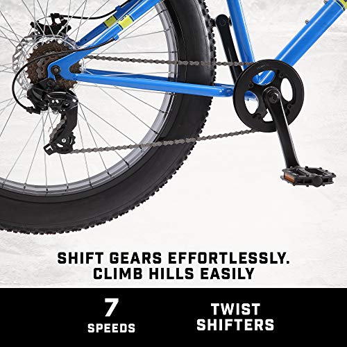 Mongoose Dolomite Fat Tire Mountain Bike 26 Inch Wheels Blue