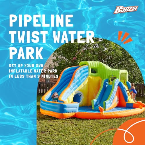 BANZAI Pipeline Twist Inflatable Water Park Multicolor