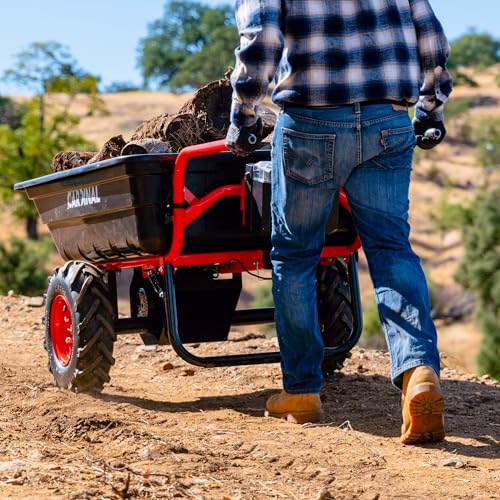 Cardinal Heavy Duty Electric Utility Cart 40V Battery-Powered Wheelbarrow Black