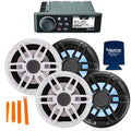 Fusion Entertainment Marine Receiver with 2 Pairs of XS-FL65SPGW 6.5" Coax Speakers