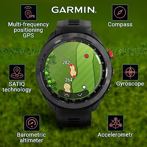 Wearable4U Garmin Approach S70 Golf Smartwatch Black + E-bank