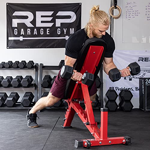 REP Rubber Hex Dumbbell Set A: 5-50 lb Low Odor