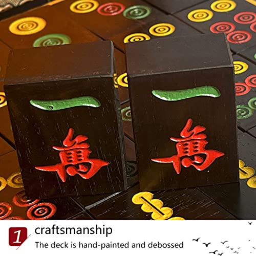 SHATONG Chinese Mahjong Set 144 Tiles with Dice