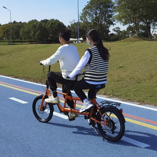 GOJLEX Foldable Tandem Bike 20”City Folding Bicycle White
