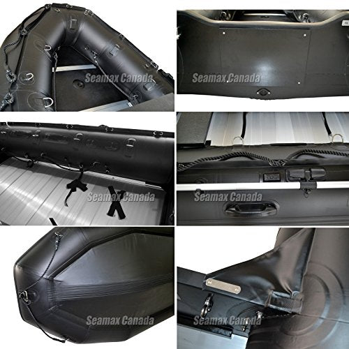 Seamax Ocean430T Commercial Grade PVC Inflatable Boat 14ft Black