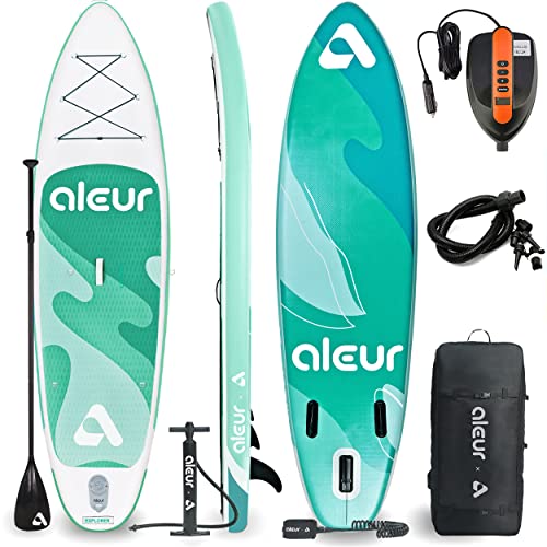 Aleur Explorer Inflatable Stand Up Paddle Board Green