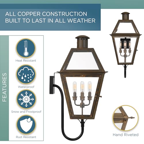 Quoizel Rue De Royal Charleston Outdoor Wall Lantern 4-Light Industrial Bronze