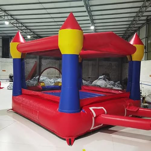 Alessia Cara Commercial PVC Castle Bounce House with Slide Red Yellow Blue