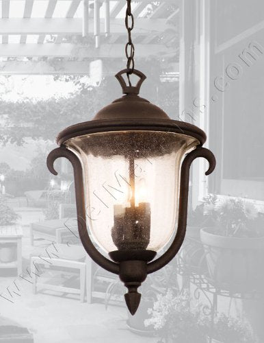 Kalco 9002BB Santa Barbara Outdoor 3-Light Wall Bracket Burnished Bronze