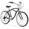Firmstrong Urban Man Beach Cruiser Bike 26-Inch 7-Speed Matte Black
