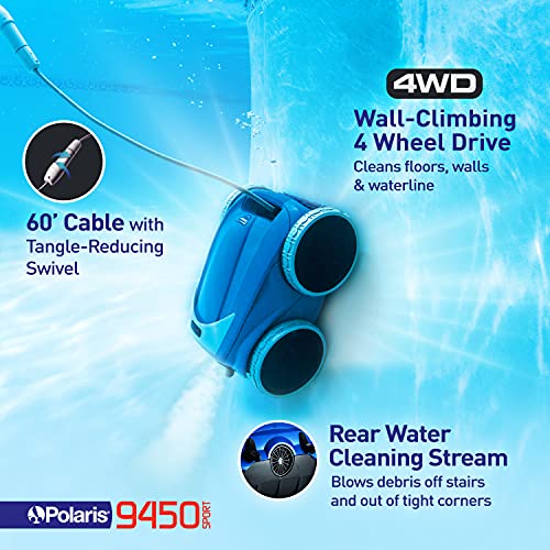 Polaris 9450 Sport Robotic Pool Cleaner Blue
