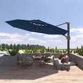 BLUU REDWOOD 11 FT Offset Cantilever Patio Umbrella Classic Blue
