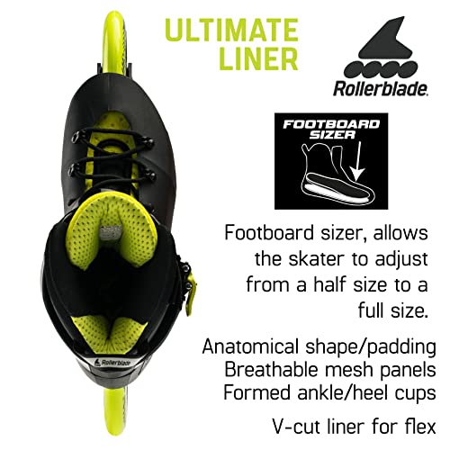 Rollerblade Maxxum 125 Skates Black/Lime 9/9.5