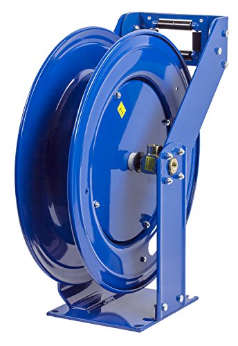 COXREELS Spring Rewind Hose Reel for Fuel Dispensing 3/4" I.D. 75' Hose 300 PSI Blue