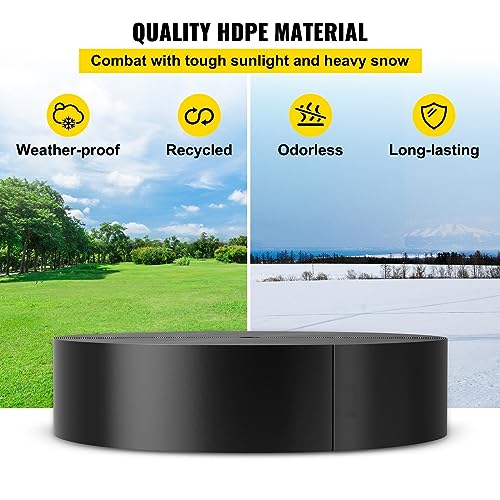 WACTO Flexible Landscape Edging 10" Depth 300 ft Recycled HDPE Black