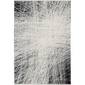 Calvin Klein Balian Area Rug Black/Silver 10' x 13'2" Modern Abstract