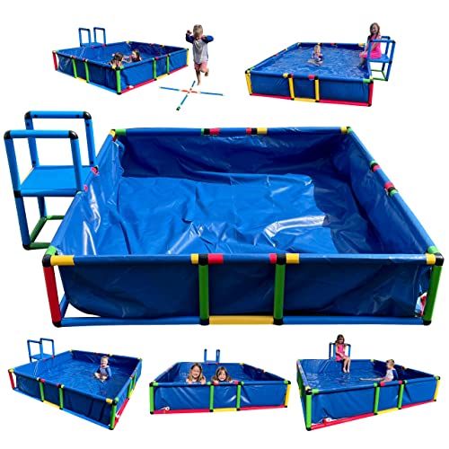 Funphix Buildable Plastic Kiddie Pool for Kids Ages 8-12
