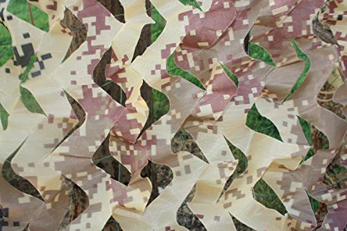 NICEFISH Camo Net Military Camouflage Netting Desert Digital 10x20M (33x66ft)