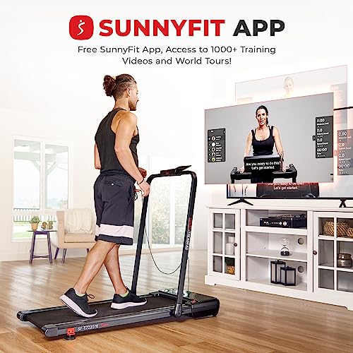 Sunny Health & Fitness Treadpad® Pacer Dual Mode Treadmill Black