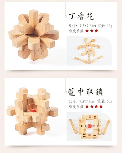 WYDYSLA Lu Ban Kongming Puzzle Set 36 Pieces Gift Box