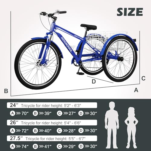 Barbella Adult Mountain Tricycle Navy-Blue