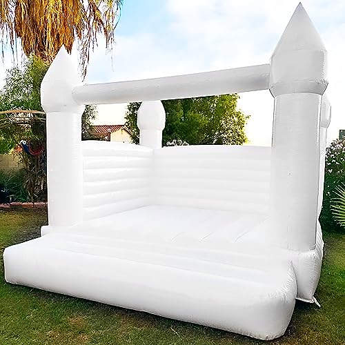 OZIS White PVC Inflatable Bounce House Castle 13x12x10FT with Blower