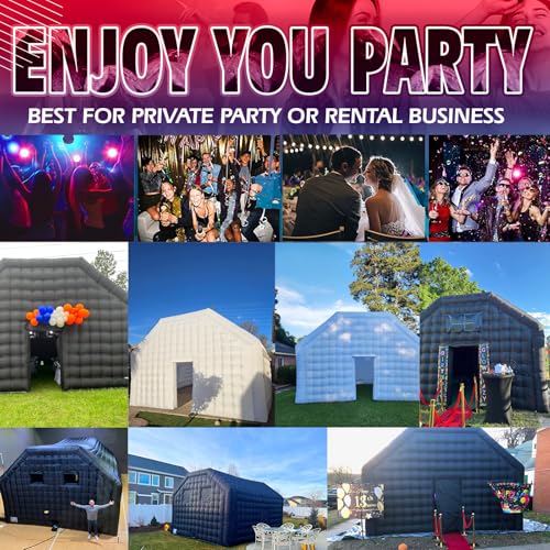 WARSUN Inflatable Nightclub Party Tent 30x20x13Ft Black