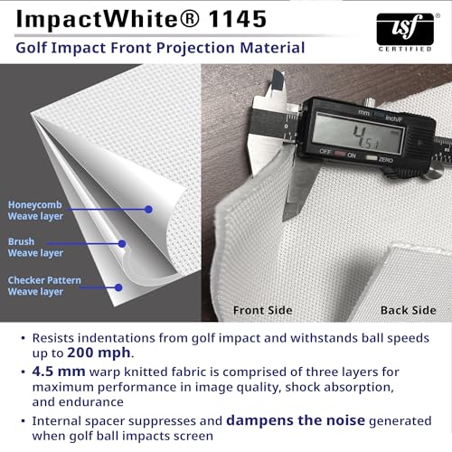 Elite Projector Golf Impact Screen White