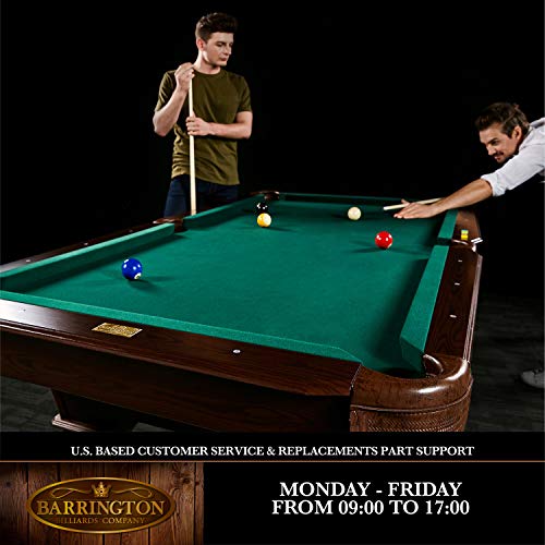 Barrington Billiards Pool Table Set Green/Dark Wood Grain
