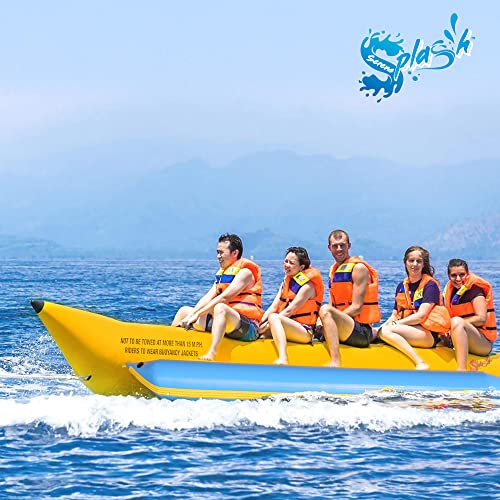 SereneLife Jovial 5-Person Inflatable Banana Boat Yellow