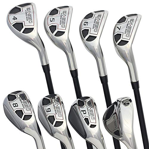 Powerbilt Men's Golf EX-550 Hybrid Iron Set Black
