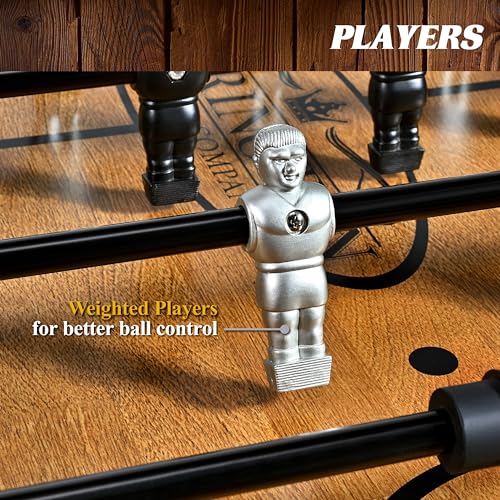 Barrington Billiards 58” Coventry Foosball Table Wood Grain / Black