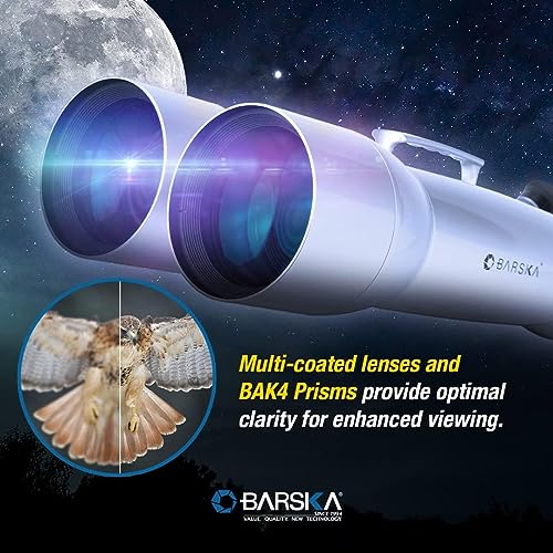 BARSKA Encounter 20x40x100 Waterproof Jumbo Binoculars with Hard Case Silver