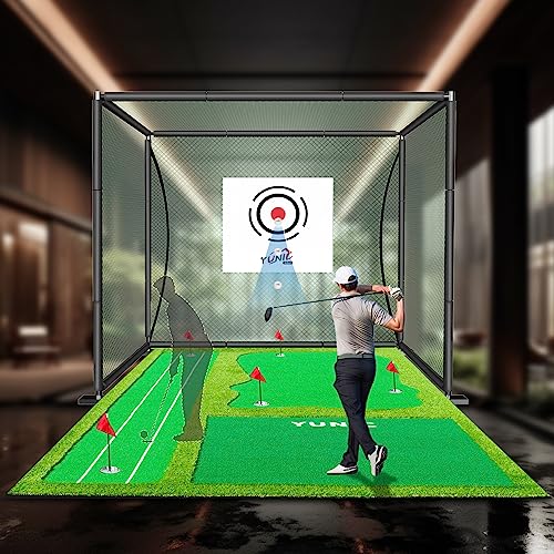 YUNIC Golf Putting Green Premium Nylon Training Mat Green