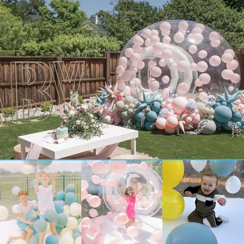 LA FEIER Inflatable Bubble House for Kids 10Ft Clear Dome Tent with Blower & Pump White