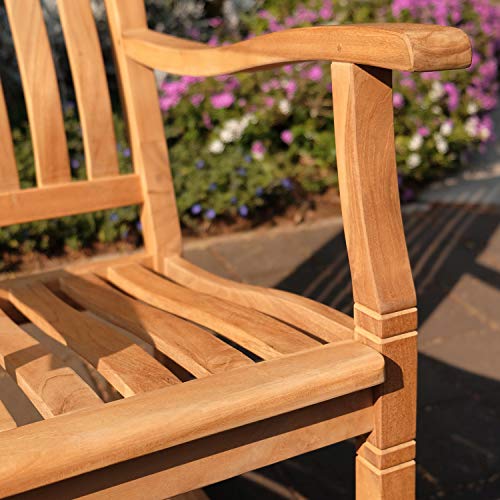 Cambridge Casual Ashford Teak Wood Outdoor Rocking Chair Set Natural Teak 2 Piece