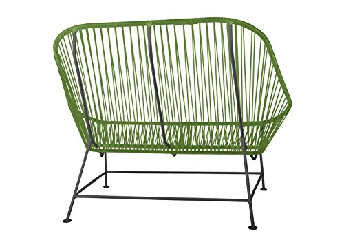 Innit Inlove Loveseat Cactus Weave on White Frame