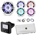 Enrock Marine Bluetooth AM/FM Radio with 4X 6.5" 300W Speakers, 10" 900W Subwoofer & 5-Channel Amplifier
