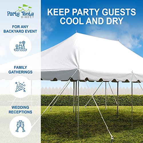 Party Tents Direct 20' x 30' Weekender Canopy Tent with Sidewalls Heavy Duty White