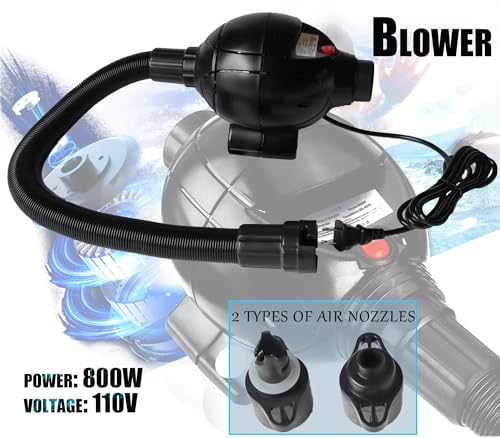 INTSUPERMAI Blue Inflatable Above Ground Pool 26.2×26.2×2ft with 110V Blower